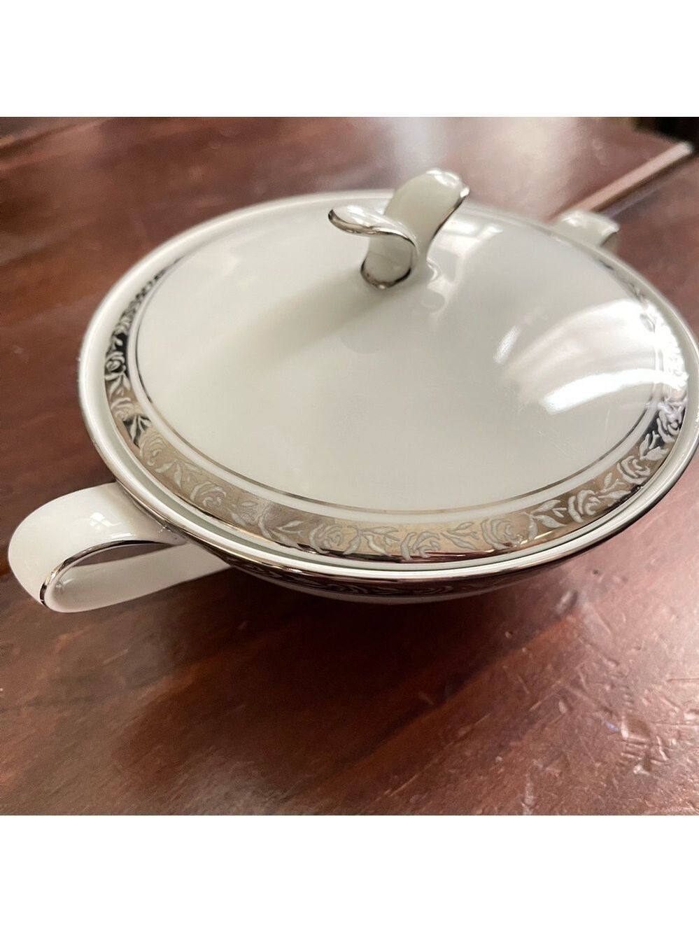 Noritake Silvester 6340 Authentic Japanese Sugar Bowl w/ Lid
